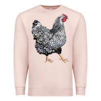 Pale Pink wyandotte chicken Premium Sweatshirt - LillyAllenDesigns