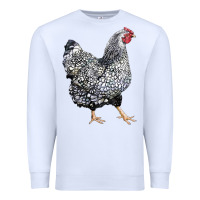 White wyandotte chicken Premium Sweatshirt - LillyAllenDesigns
