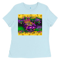 Baby Blue mardi gras lips Ladies Tee - LillyAllenDesigns