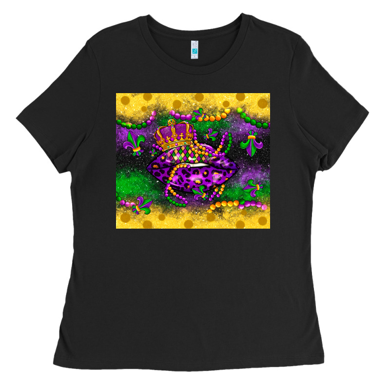 Mardi Gras Lips Ladies Tee by LillyAllenDesigns | Teevron