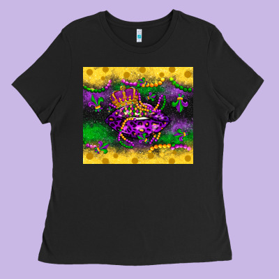Mardi Gras Lips Ladies Tee Designed By Lillyallendesigns