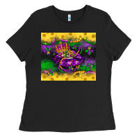 Black mardi gras lips Ladies Tee - LillyAllenDesigns