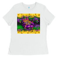 White mardi gras lips Ladies Tee - LillyAllenDesigns
