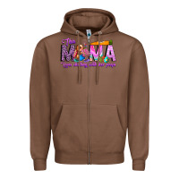Chestnut This Mama is chilling with her Zipper Hoodie - CowhideDigitalArt