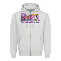 Dove Grey This Mama is chilling with her Zipper Hoodie - CowhideDigitalArt