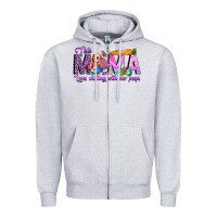Heather Grey This Mama is chilling with her Zipper Hoodie - CowhideDigitalArt