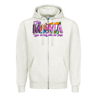 Oatmeal Heather This Mama is chilling with her Zipper Hoodie - CowhideDigitalArt