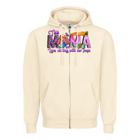 Sandshell This Mama is chilling with her Zipper Hoodie - CowhideDigitalArt