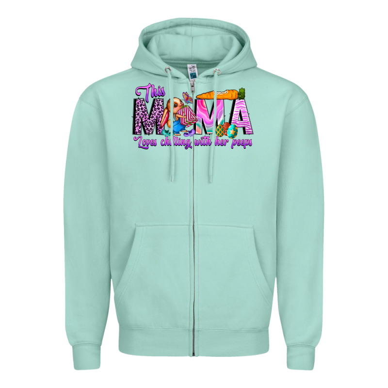 This Mama Is Chilling With Her Zipper Hoodie by CowhideDigitalArt | Teevron