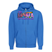 True Royal This Mama is chilling with her Zipper Hoodie - CowhideDigitalArt