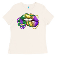 Bone mardi gras lips Ladies Tee - LillyAllenDesigns