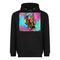 Black Colorful Unicorn Horse Heavyweight Hoodie - LillyAllenDesigns