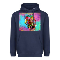 Navy Colorful Unicorn Horse Heavyweight Hoodie - LillyAllenDesigns