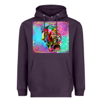 Plum Colorful Unicorn Horse Heavyweight Hoodie - LillyAllenDesigns