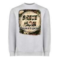 Heather Grey Brave mom from son up to son down Mother's Day Heavyweight Sweatshirt - FaDigitalArtStudio