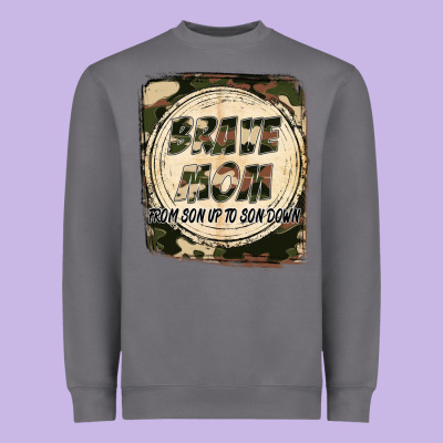 Brave Mom From Son Up To Son Down Mother's Day Heavyweight Sweatshirt Designed By Fadigitalartstudio