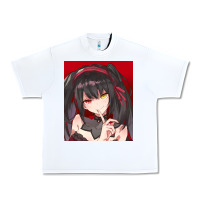 White tokisaki kurumi Urban Heavy Tee - tuanDangUi