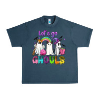 Midnight Navy Let's go ghouls Urban Heavy Tee - NancyCooperArtShop