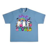 Pebble Blue Let's go ghouls Urban Heavy Tee - NancyCooperArtShop