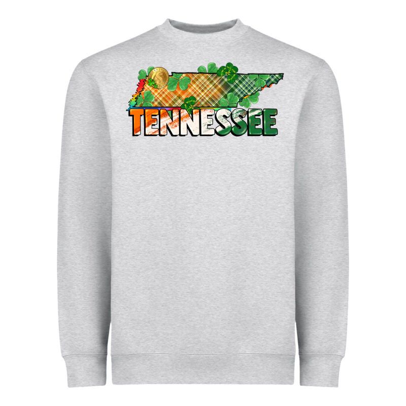 Tennessee Map St Patricks Day Heavyweight Sweatshirt by FaDigitalArtStudio | Teevron