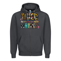 Smoke Tired As a Mother Zipper Hoodie - CowhideDigitalArt