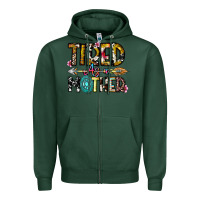 Sports Green Tired As a Mother Zipper Hoodie - CowhideDigitalArt
