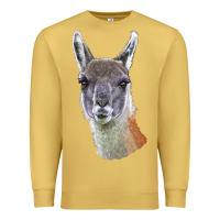 Antique Gold Guanaco Llama Head Premium Sweatshirt - LillyAllenDesigns