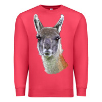 Cardinal Guanaco Llama Head Premium Sweatshirt - LillyAllenDesigns