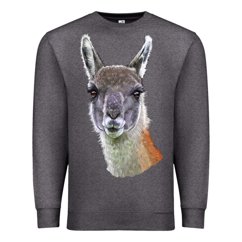 Guanaco Llama Head Premium Sweatshirt by LillyAllenDesigns | Teevron