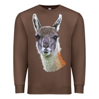 Chestnut Guanaco Llama Head Premium Sweatshirt - LillyAllenDesigns