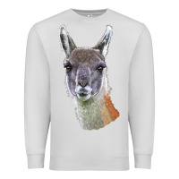 Dove Grey Guanaco Llama Head Premium Sweatshirt - LillyAllenDesigns