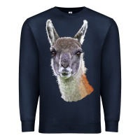 Navy Guanaco Llama Head Premium Sweatshirt - LillyAllenDesigns