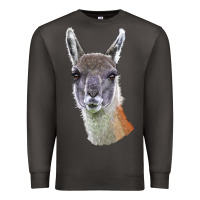 Smoke Guanaco Llama Head Premium Sweatshirt - LillyAllenDesigns