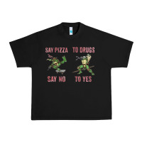 Black say pizza to drugs say no to yes Urban Heavy Tee - tuanDangUi