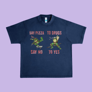 Say Pizza To Drugs Say No To Yes Urban Heavy Tee Designed By Tuandangui
