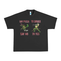 Pigment Black say pizza to drugs say no to yes Urban Heavy Tee - tuanDangUi