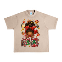 French Oak santas favorite postal worker afro messy bun Urban Heavy Tee - texasbilliewilder