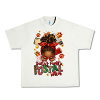 Pistachio santas favorite postal worker afro messy bun Urban Heavy Tee - texasbilliewilder