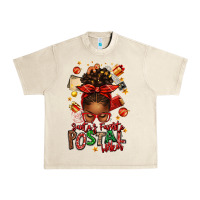 Sandshell santas favorite postal worker afro messy bun Urban Heavy Tee - texasbilliewilder