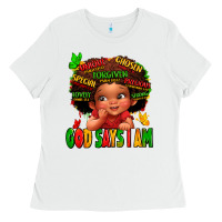 White god says i am juneteenth kid Ladies Tee - LillyAllenDesigns