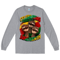 Heather Grey im celebrating juneteenth  (1) Long Sleeve Tee - CowGirlArtShop