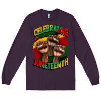 Plum im celebrating juneteenth  (1) Long Sleeve Tee - CowGirlArtShop