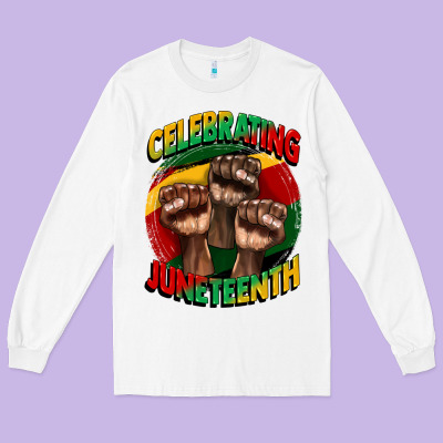 Im Celebrating Juneteenth  (1) Long Sleeve Tee Designed By Cowgirlartshop