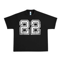 Black Number 22 Sports Jersey Lucky No. Birthday Age Vintage Urban Heavy Tee - tuanDangUi