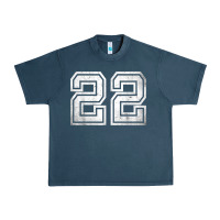 Midnight Navy Number 22 Sports Jersey Lucky No. Birthday Age Vintage Urban Heavy Tee - tuanDangUi