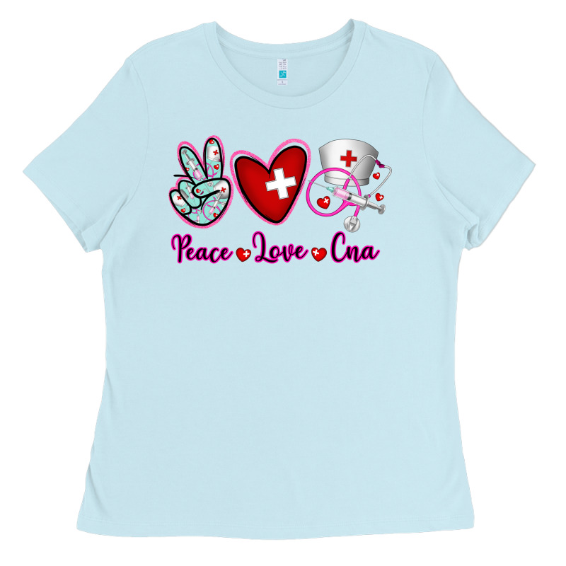 Peace Love Cna Ladies Tee by RanaPortraitStore | Teevron