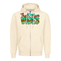 Sandshell Tired Mom Vibes Zipper Hoodie - CowhideDigitalArt