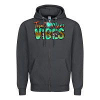 Smoke Tired Mom Vibes Zipper Hoodie - CowhideDigitalArt