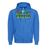 True Royal Tired Mom Vibes Zipper Hoodie - CowhideDigitalArt