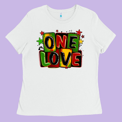 One Love Juneteenth Ladies Tee Designed By Lillyallendesigns